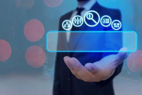 Information Computerization With Infographic Elements And Flat Icons. Latest 写真素材