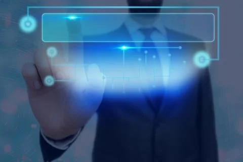 Information Computerization With Infographic Elements And Flat Icons. Latest Foto stock