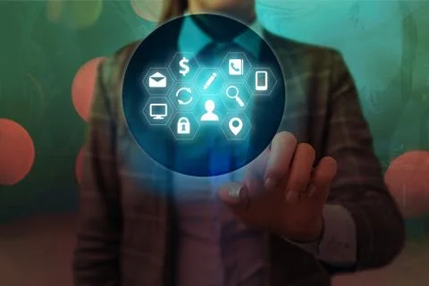 Information Computerization With Infographic Elements And Flat Icons. Latest 库存照片