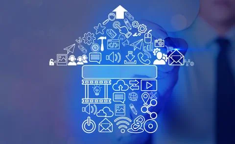 Information Computerization With Infographic Elements And Flat Icons. Latest 库存照片