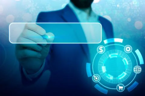 Information Computerization With Infographic Elements And Flat Icons. Latest 库存照片