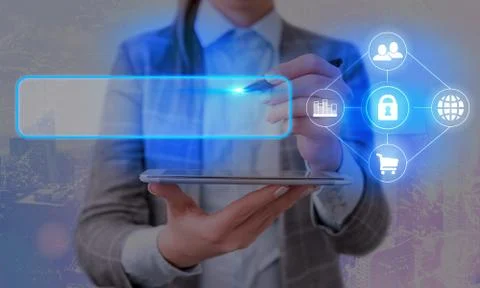 Information Computerization With Infographic Elements And Flat Icons. Latest 스톡 사진