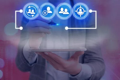 Information Computerization With Infographic Elements And Flat Icons. Latest Foto stock