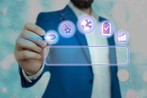 Information Computerization With Infographic Elements And Flat Icons. Latest 库存照片