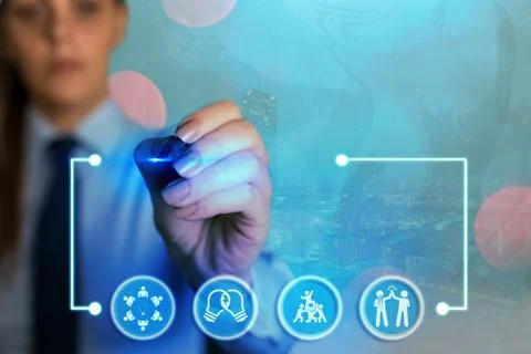 Information Computerization With Infographic Elements And Flat Icons. Latest Stock Photos