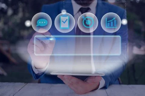 Information Computerization With Infographic Elements And Flat Icons. Latest 库存照片