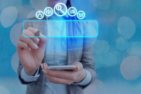 Information Computerization With Infographic Elements And Flat Icons. Latest Foto stock