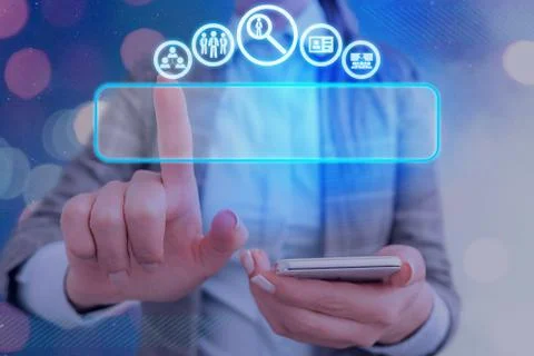 Information Computerization With Infographic Elements And Flat Icons. Latest Foto stock