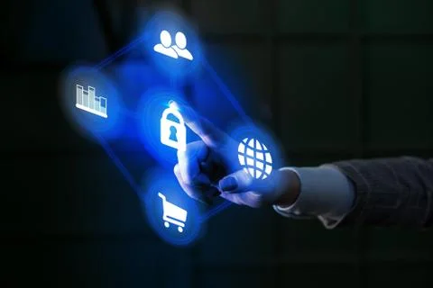 Information Computerization With Infographic Elements And Flat Icons. Latest 스톡 사진