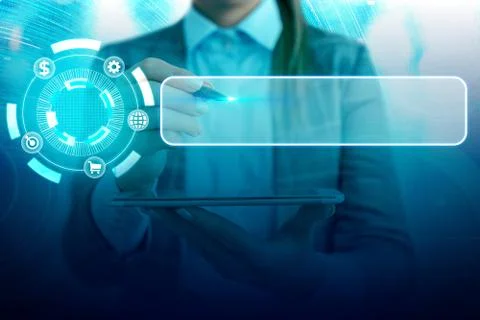 Information Computerization With Infographic Elements And Flat Icons. Latest 库存照片