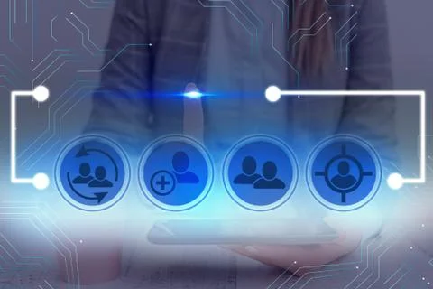 Information Computerization With Infographic Elements And Flat Icons. Latest Foto stock