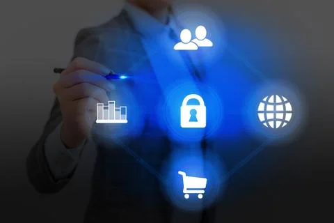 Information Computerization With Infographic Elements And Flat Icons. Latest 库存照片