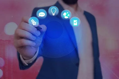 Information Computerization With Infographic Elements And Flat Icons. Latest 库存照片