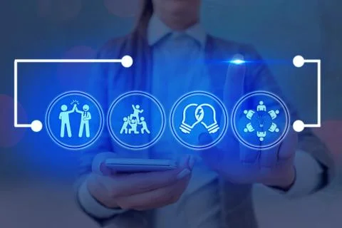 Information Computerization With Infographic Elements And Flat Icons. Latest 库存照片