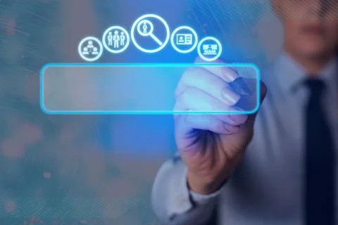 Information Computerization With Infographic Elements And Flat Icons. Latest 写真素材