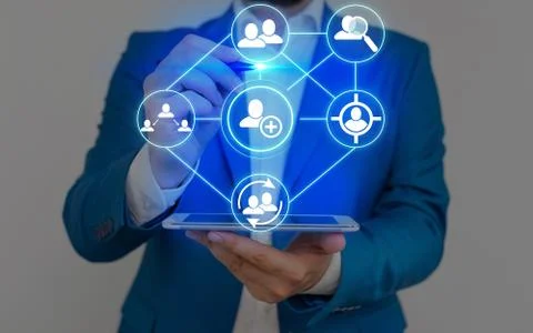 Information Computerization With Infographic Elements And Flat Icons. Latest 写真素材