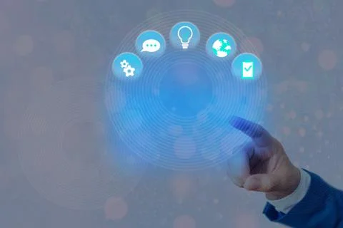 Information Computerization With Infographic Elements And Flat Icons. Latest 库存照片