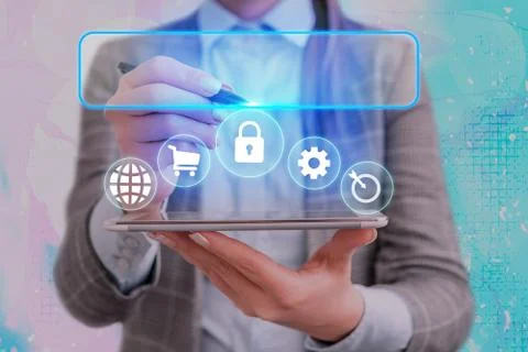 Information Computerization With Infographic Elements And Flat Icons. Latest 库存照片