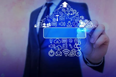 Information Computerization With Infographic Elements And Flat Icons. Latest 库存照片