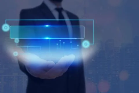 Information Computerization With Infographic Elements And Flat Icons. Latest 库存照片