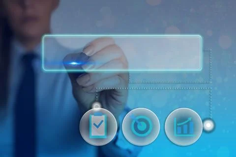 Information Computerization With Infographic Elements And Flat Icons. Latest 写真素材