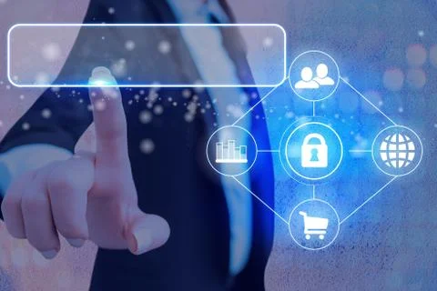 Information Computerization With Infographic Elements And Flat Icons. Latest Stock Photos