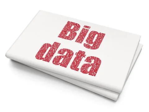 Information concept: Big Data on Blank Newspaper background イラスト素材