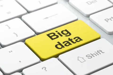 Information concept: Big Data on computer keyboard background 스톡 일러스트