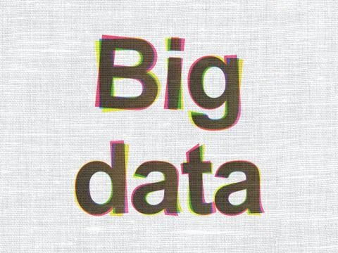 Information concept: Big Data on fabric texture background Stock Illustration