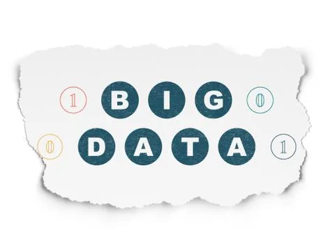 Information concept: Big Data on Torn Paper background Stockillustratie