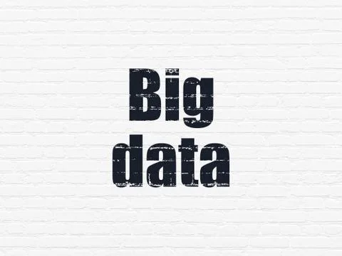 Information concept: Big Data on wall background Illustrazione stock