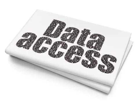 Information concept: Data Access on Blank Newspaper background イラスト素材