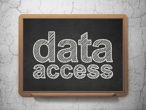 Information concept: Data Access on chalkboard background Stock Illustration