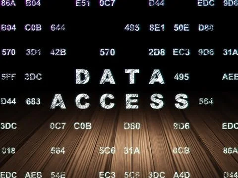 Information concept: Data Access in grunge dark room イラスト素材