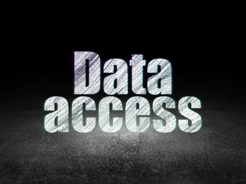 Information concept: Data Access in grunge dark room Illustrazione stock