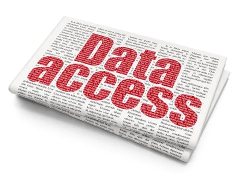 Information concept: Data Access on Newspaper background Stock Illustration