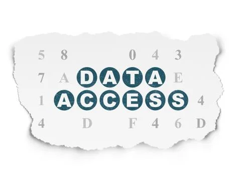 Information concept: Data Access on Torn Paper background 스톡 일러스트