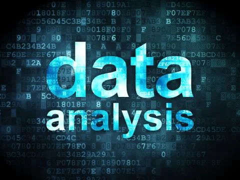 Information concept: data analysis on digital background Illustrazione stock