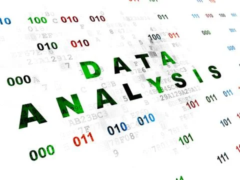 Information concept: Data Analysis on Digital background Illustrazione stock