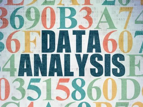 Information concept: Data Analysis on Digital Paper background Stock Illustration