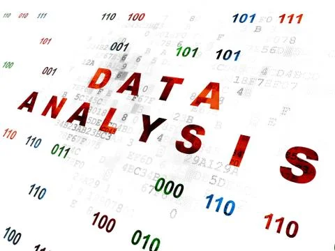 Information concept: Data Analysis on Digital background Stockillustratie