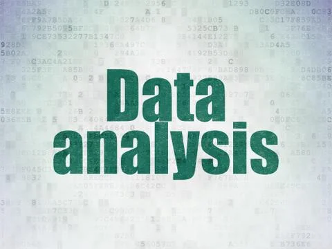 Information concept: Data Analysis on Digital Paper background Stock Illustration
