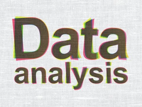 Information concept: Data Analysis on fabric texture background 스톡 일러스트