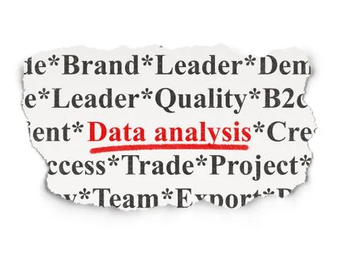 Information concept: Data Analysis on Paper background Illustrazione stock