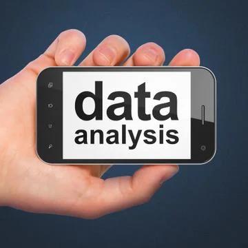 Information concept: Data Analysis on smartphone Stock-Illustration