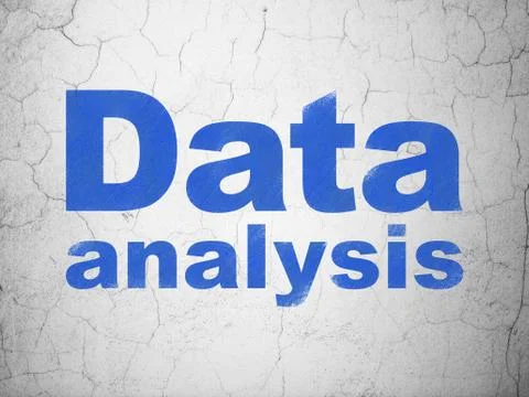 Information concept: Data Analysis on wall background Illustrazione stock
