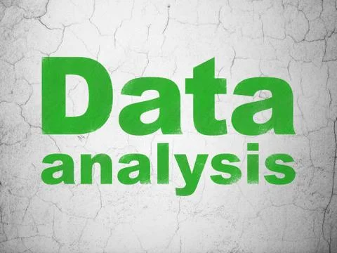 Information concept: Data Analysis on wall background Illustrazione stock