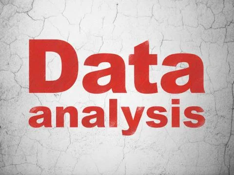 Information concept: Data Analysis on wall background 스톡 일러스트