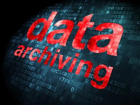 Information concept: Data Archiving on digital background Stock Illustration