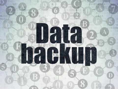 Information concept: Data Backup on Digital Paper background Stock Illustration